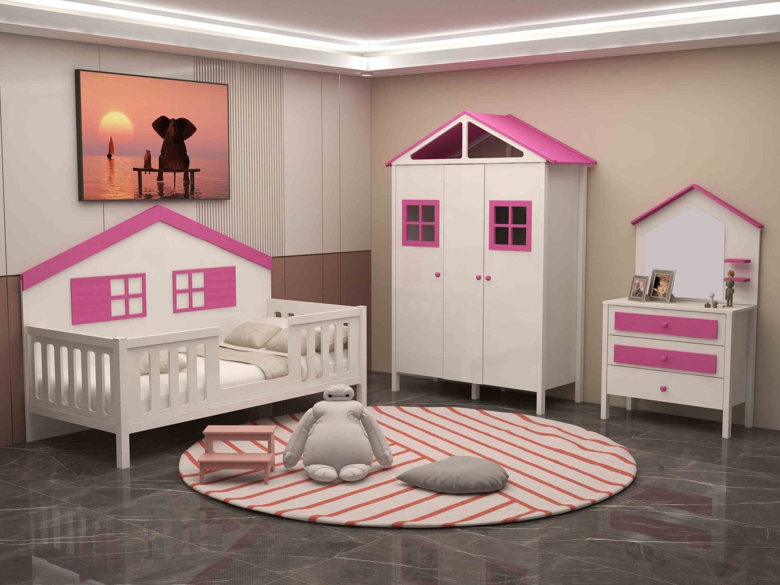 Barney Kids Bedroom Set