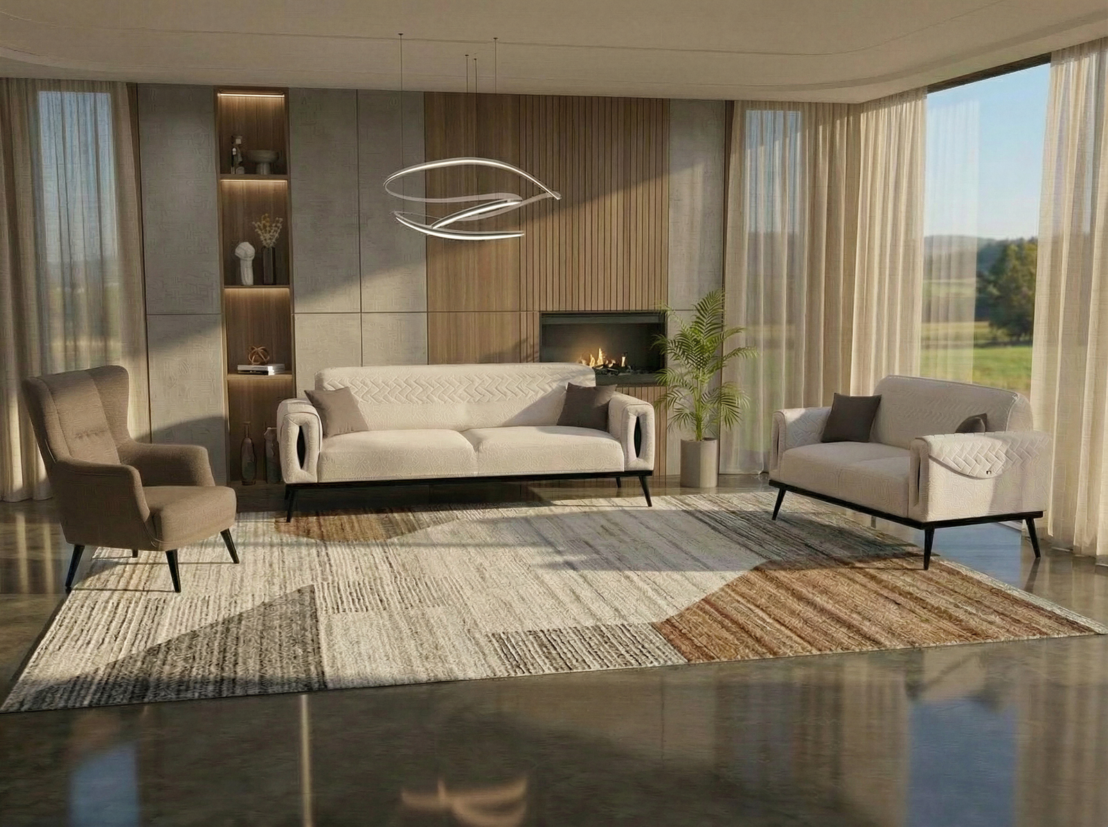 Nairobi sofa Set with mechanism - Image 2